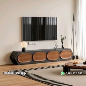 Bufet tv panjang terbaru credenza kayu jati terbaik nataliving furniture