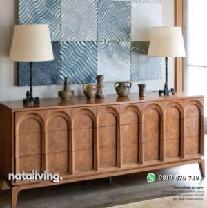 Bufet tv full laci meja tv kayu jati tua terlaris nataliving furniture