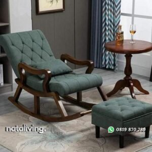 Kursi goyang terbaru dengan lengan kursi santai bantalan tebal nataliving furniture