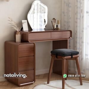 Meja rias kayu jati elegan meja rias kecantikan modern nataliving furniture