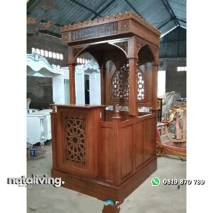 Mimbar masjid kayu jati terbaik mimbar mushola terbaru nataliving furniture