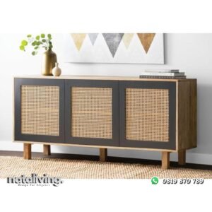 Bufet tv terbaru kombinasi rotan alami bufet terlaris nataliving furniture