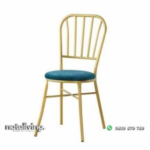 Kursi cafe rangka besi dudukan busa finishing gold nataliving furniture