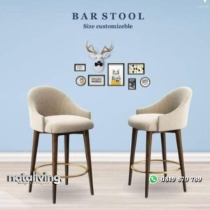 Kursi bar kaki besi modern kursi bar hitam kombinasi gold nataliving furniture
