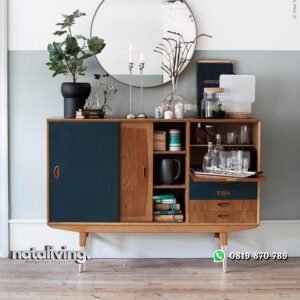 Bufet retro kayu jati rak pajangan terbaik nataliving furniture