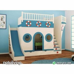 Tempat tidur anak motif kapal dipan anak terbaik nataliving furniture
