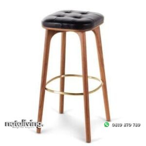Kursi bar terbaik kayu jati pijakan besi nataliving furniture