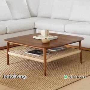 Meja tamu modern ambalan anyaman lum meja sofa terbaik nataliving furniture