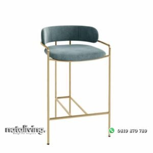 Kursi Bar stainless gold dudukan dan sandaran busa nataliving furniture