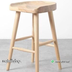 Kursi bar kayu jati dudukan tebal bar stool terbaru nataliving furniture