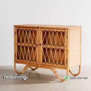 Buffet buku rotan alami terbaru nakas rotan terbaik nataliving furniture
