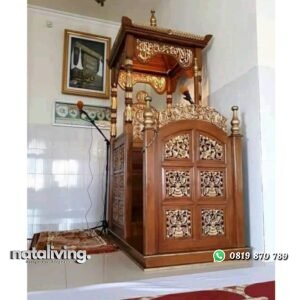 Mimbar masjid kayu jati tpk terbaru mimbar murah nataliving furniture