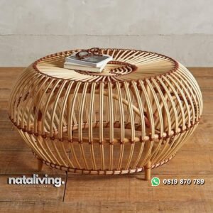 Meja coffe rotan alami coffe table rotan terbaik nataliving furniture