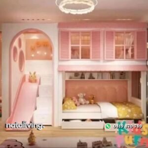 Tempat tidur anak tingkat dipan anak mewah terbaru nataliving furniture
