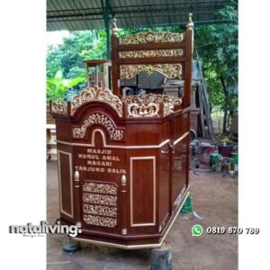 Mimbar masjid kayu jati terbaru mimbar mushola terbaik nataliving furniture