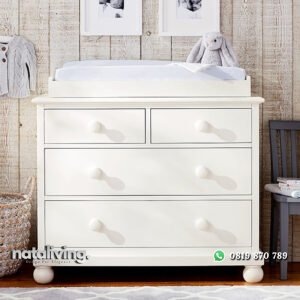 Baby Tafel Duco Putih Model Minimalis 6 Laci Baru nataliving furniture
