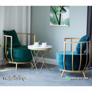 Kursi teras unik dudukan tebal meja top marmer kursi santai terbaru nataliving furniture