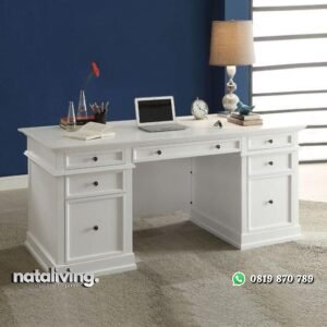Meja kerja terbaru meja kantor finishing duco terbaik nataliving furniture