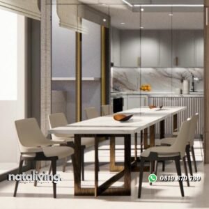 Kursi Makan custom kayu jati kombinasi jok nataliving furniture
