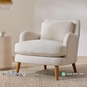 Sofa single kaki retro sofa santai empuk terbaru nataliving furniture