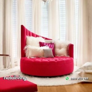 Kursi sofa santai terbaru model bundar sofa kekinian nataliving furniture