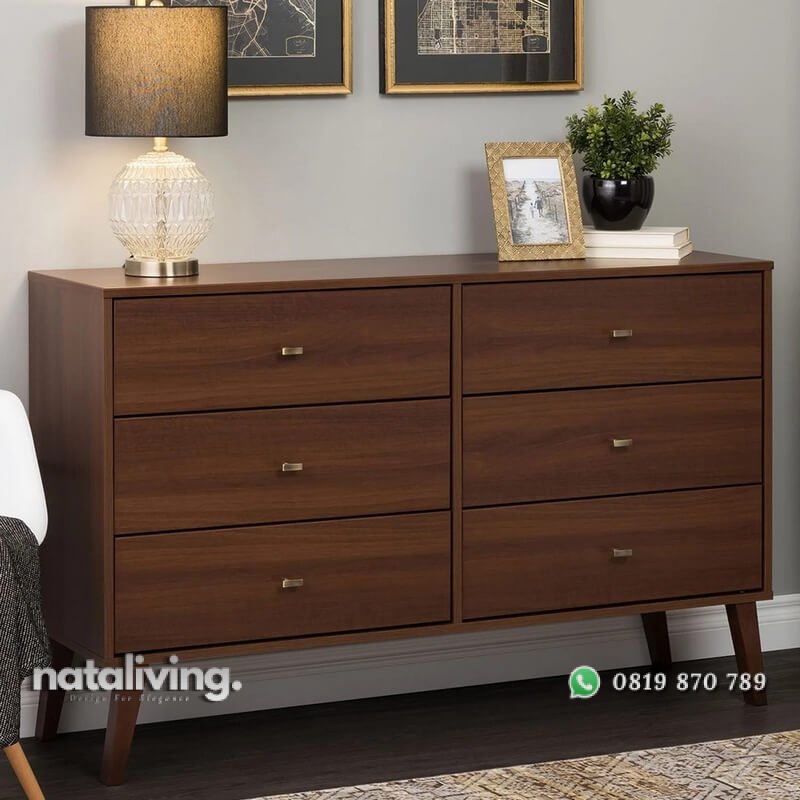 Bufet Jati Minimalis Alyssa Model 6 Laci Terbaru nataliving furniture 1 Bufet Jati Minimalis Alyssa Model 6 Laci Terbaru nataliving furniture 1