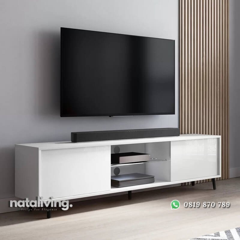 Bufet TV Putih Modern Lefyr Model Minimalis Terbaru nataliving furniture 1 Bufet TV Putih Modern Lefyr Model Minimalis Terbaru nataliving furniture 1