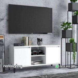 Bufet TV Putih Terbaru Steyning Model Minimalis nataliving furniture