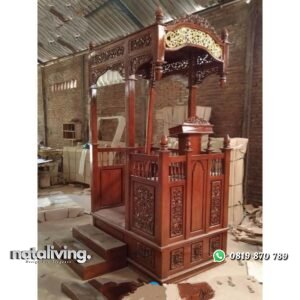 Mimbar masjid tingkat terbaru mimbar masjid kayu jati terbaik nataliving furniture
