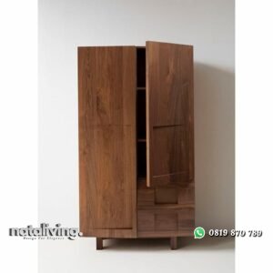 Lemari pakaian minimalis kayu jati almari retro klasik nataliving furniture