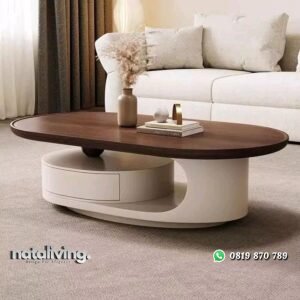 Meja tamu coffe tabale terbaik kayu jati elegan nataliving furniture