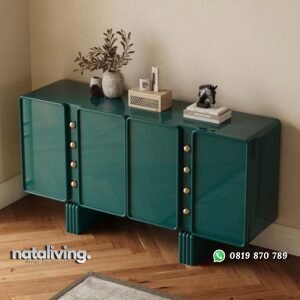 Bufet terbaru finishing hijau army bufet custom elegan nataliving furniture
