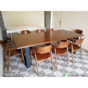 Kursi makan retro set besar kursi makan kayu jati nataliving furniture
