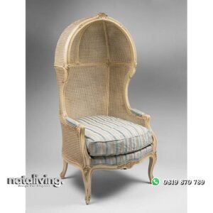 Kursi kerodong kayu jati kombinasi rotan alami dudukan busa tebal nataliving furniture