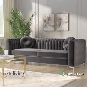 Sofa panjang kaki besi terbaik bangku sofa tamu mewah nataliving furniture