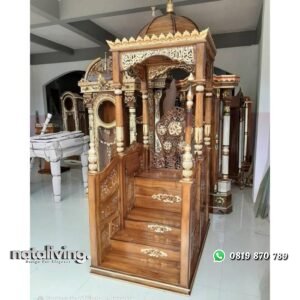 Mimbar masjid terbaru model pintu depan mimbar ukir terbaik nataliving furniture