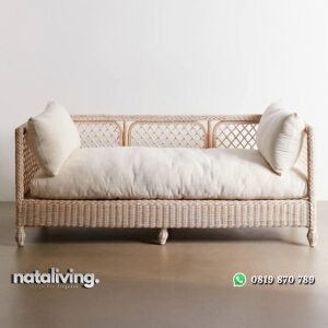 Bangku rotan alami full busa terbaru bangku modern terbaik nataliving furniture
