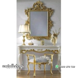 Meja konsul ukir duco kombinasi emas meja rias artis terbaik nataliving furniture