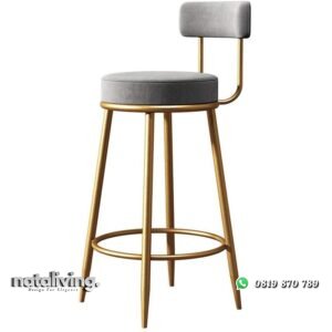 Kursi Bar besi terbaru finishing gold dudukan dan sandaran busa nataliving furniture