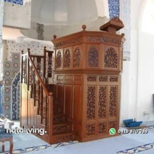 Mimbar masjid tingkat kayu jati terbaik mimbar masjid terbaru nataliving furniture