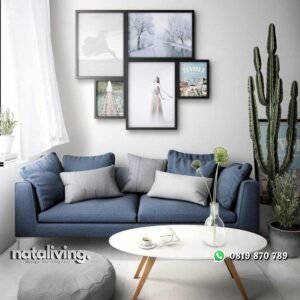 Sofa retro kaki besi full bantalan sofa tamu terbaru nataliving furniture