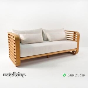 Bangku kayu jati modern dudukan busa nataliving furniture
