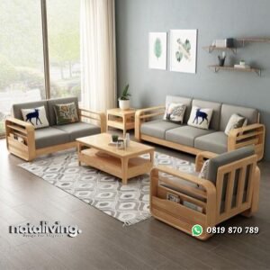 Set kursi tamu modern finishing blecing kursi tamu full bantalan nataliving furniture