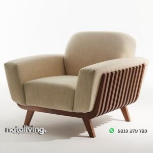 Kursi santai lengan jari jari kayu jati kursi teras modern nataliving furniture