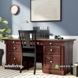 Meja direktur kayu jati meja kerja terbaru kursi kantor nataliving furniture