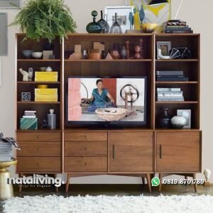 Bufet tv retro kayu jati tpk terbaru partisi terbaik nataliving furniture