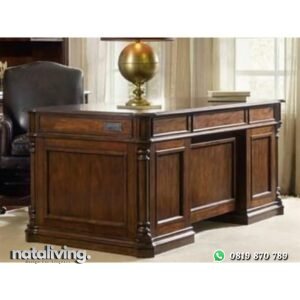 Meja direksi kayu jati tua terbaru meja kerja modern terbaik nataliving furniture
