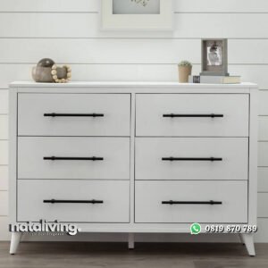 Dresser Duco Putih Kai Model Minimalis Terbaru nataliving furniture