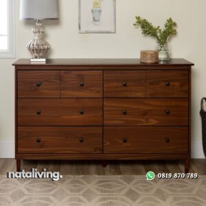 Dresser Jati Minimalis 6 Laci Irene nataliving furniture