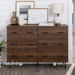 Dresser Minimalis Jati Terbaru Model 6 Laci Jepara nataliving furniture